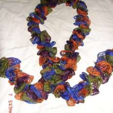 Autumn Leaves Ruffle Scarf