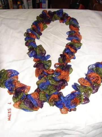 Autumn Leaves Ruffle Scarf