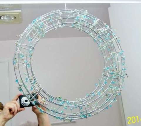 Ice Crystal Wire Wreath