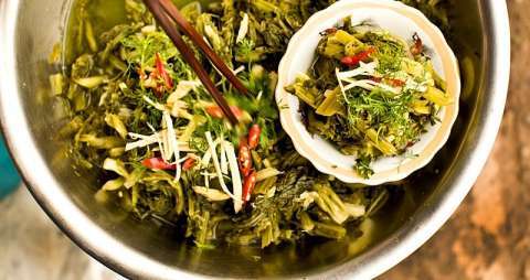 Laotian Pickled Greens