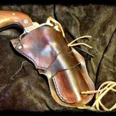 Hand dyed custom cut cowboy holster