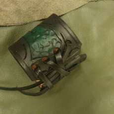 Hand dyed and stamped bracelet