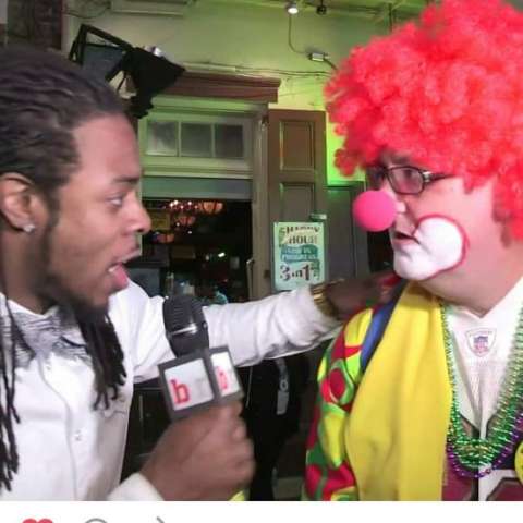 Kenny the Clown and Richard Sherman in New Orleans