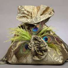 Green Peacock Evening Pouch