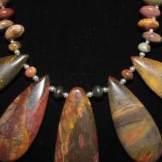 Red Creek Jasper Tear Drop Necklace