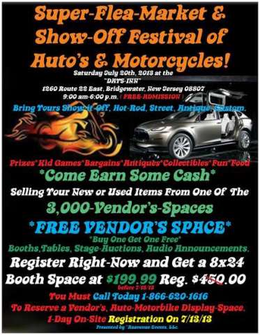 Super-Flea-Market & Show-Off Festival of Auto's & Motorcycles!
