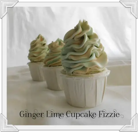 Ginger Lime Bath Fizzie Cupcake