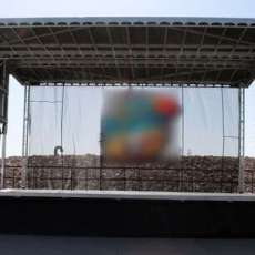 Our APEX 32 Wide X 24 Deep Stage With Roof ... One of Many Options Offered by Muscle Shoals Productions