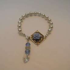 Swarovski Pear Bracelet With Swarvoski Crystals and Pearls