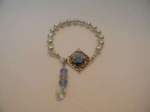 Swarovski Pear Bracelet With Swarvoski Crystals and Pearls