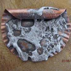 Beautifully hand crafted brass and pewter pendant