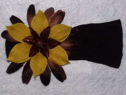 flower with nylon headband great for baby girls