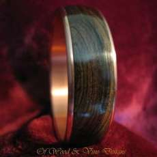 Bangle Bracelet African Blackwood over Copper