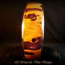 Bangle Bracelet Cholla Pixy Purple Allumilite over Stainless Steel