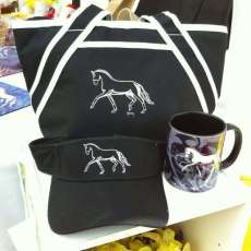 Lunch Tote, Visor, and Black Multi-Color Mug