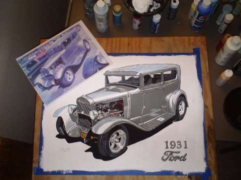 finished 1931 Ford Painting