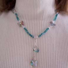 Butterflys and Hearts Necklace and Earrings