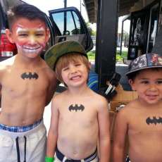 Airbrush Face Paint and Batman crew