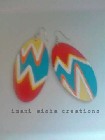Handpainted Earrings by Imani Aisha Creations