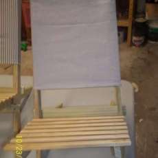 Small Gray Canvas back Chair