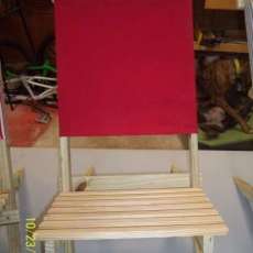 Small Red Canvas Back Chair
