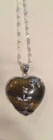 Tigereye Heart Necklace