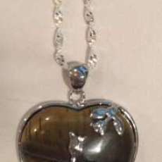 Tigereye Heart Necklace