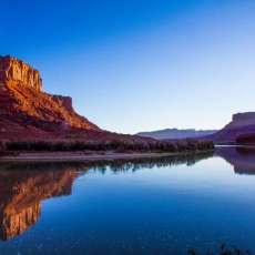 Colorado River at Sunrise Near Moab, Utah