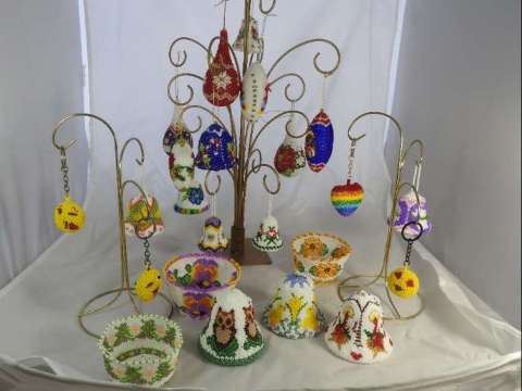 Beaded Bowls, Bells, Drops, Keychains