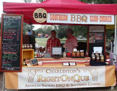 Charleston Farmers Market RightOnQue booth