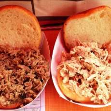 Pulled Pork and Pulled Chicken BBQ Sandwiches
