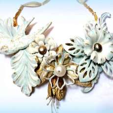 Winter White Assemblage Necklace