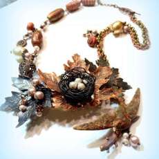 On The Wing - Assemblage Necklace