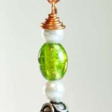 Handmade wrapped copper wire earrings