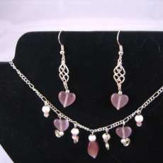 Amethyst Hearts Matching Set