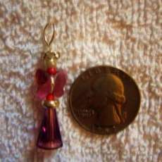 Amethyst and Pearl Angel Pendant