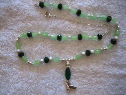 Jade hummingbird Necklace