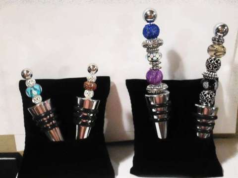 Beaded wine stoppers