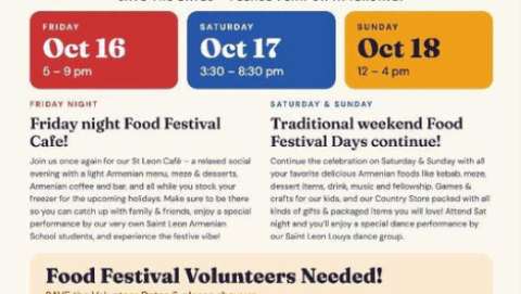 Saint Leon's Armenian Food & Arts Festival