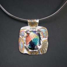Autumn Leaves FS and Dichroic Glass Pendant
