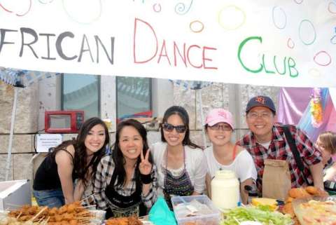 African Dance Club food booth at the International Festival