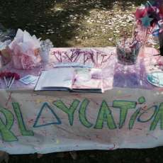 Booth at Princess Promenade event