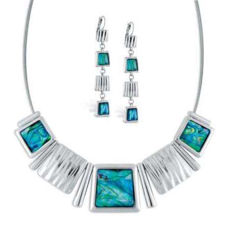 Abalone Necklace & earrings