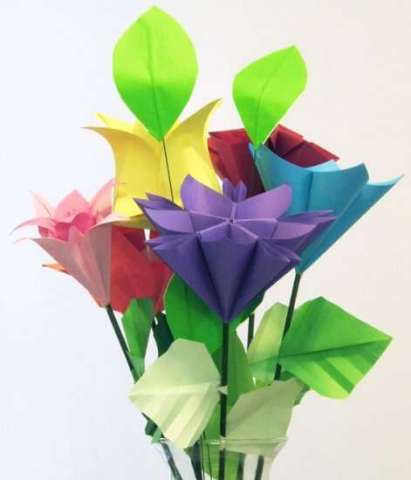 Origami Mixed Flower Bouquet