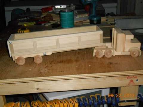 Wood Toy Dump Truck