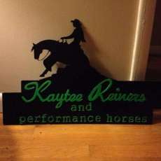 Reining horse custom sign