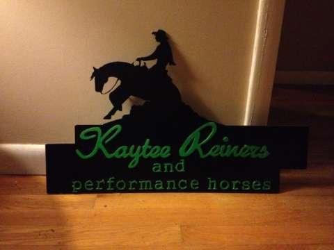 Reining horse custom sign