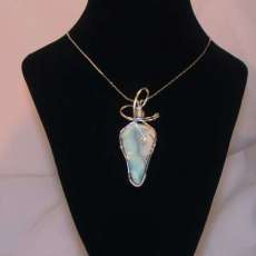 Wire Wrapped Larimar Necklace