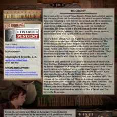 Robert Cline Jr. One Sheet and Bio