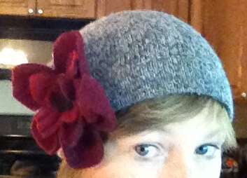 cap hat with flower